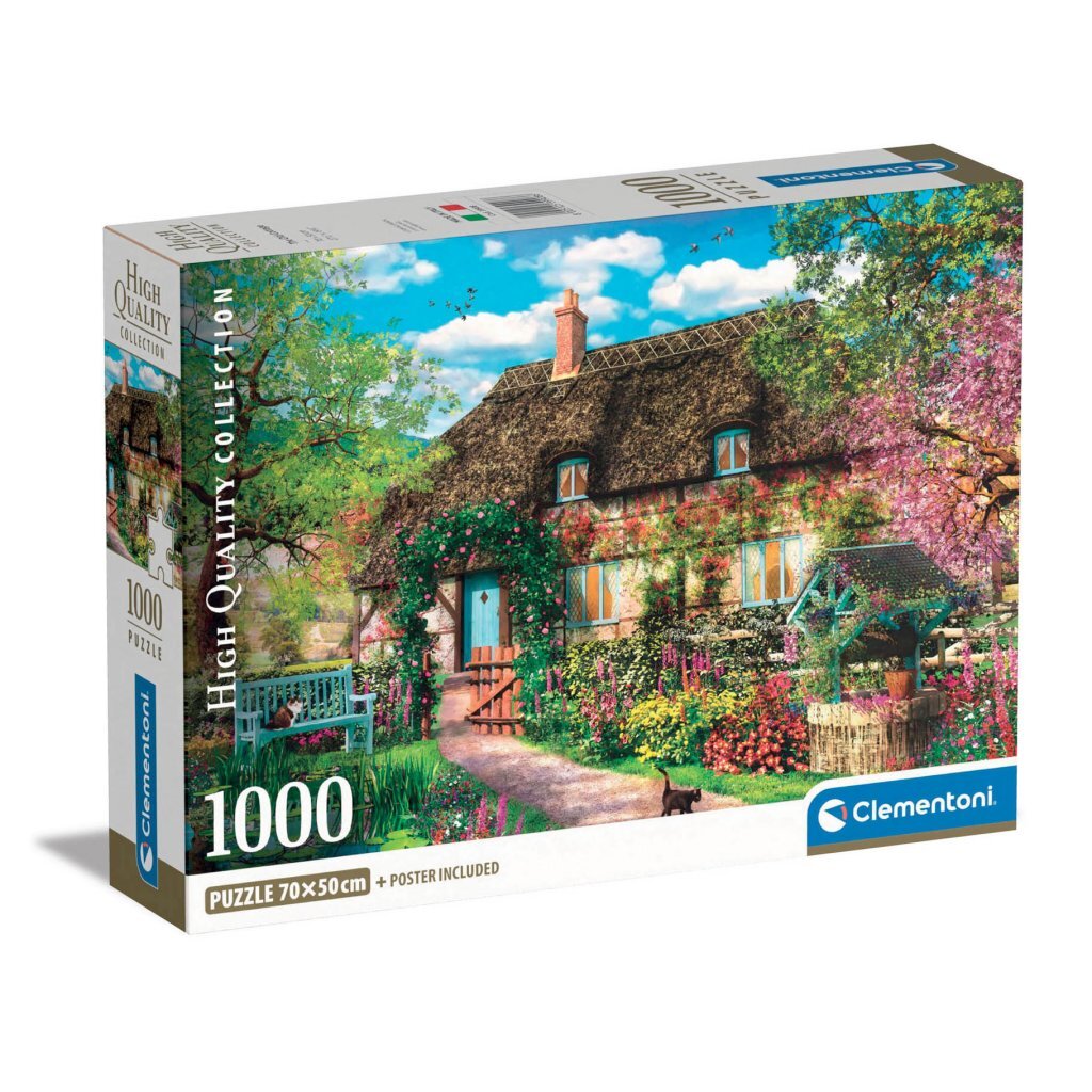 Clementoni Collection Puzzle i høj kvalitet + plakat De gamle hus 1000 stykker