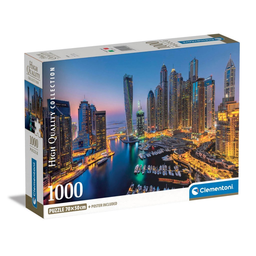 Clementoni vysoce kvalitní sbírka puzzle + plakát Dubaj 1000 kusů