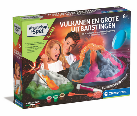 Clementoni wetenschap en spel vulkaan glow in the dark set