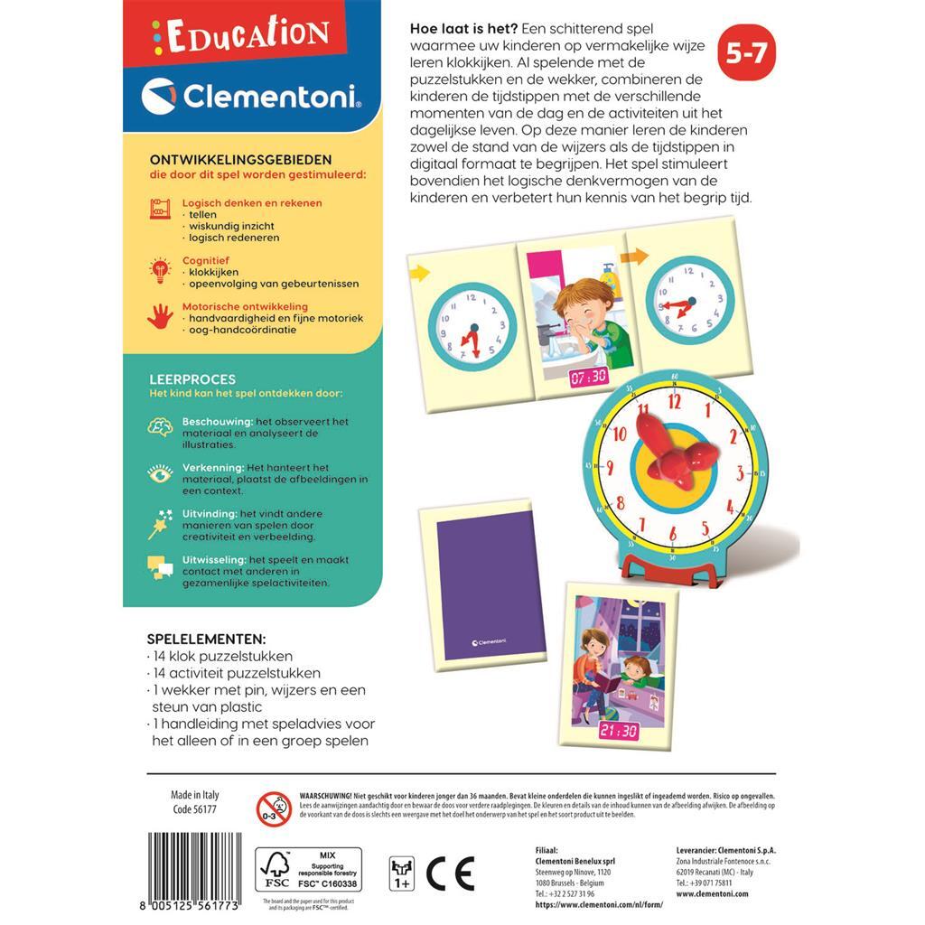 Clementoni education hoelaat is het?