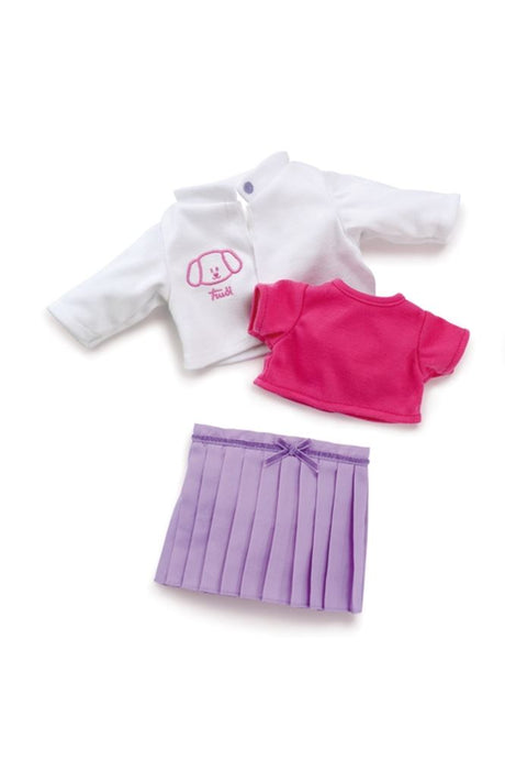 Trudi kleding 36 cm. set paarse rokje