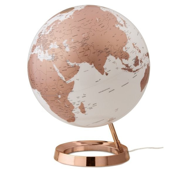 Atmosfære NR-0331F7NU-GB Globe Bright Copper 30cm Diameter Plastic Foot in English