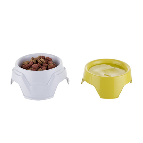 Bama pet voederbak stapelbaar 19x10-13 cm assorti
