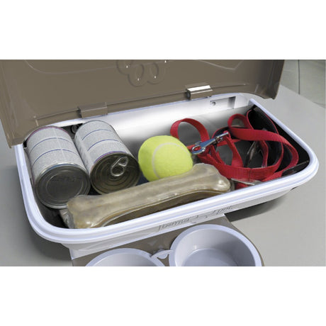 Bama pet hondenvoederbak 48x27x42 cm taupe