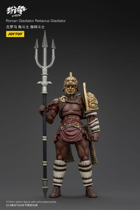 Joy toy (cn) strife action figure 1 18 roman gladiator retiarius gladiator 11 cm action figuur