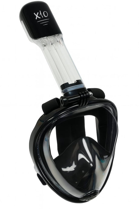X10 snorkelmasker - duikbril - snorkel - snorkelset - full face masker - volwassenen - zwart - s m
