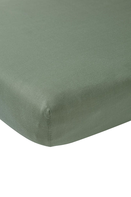 Meyco baby uni hoeslaken juniorbed - forest green - 70x140 150cm