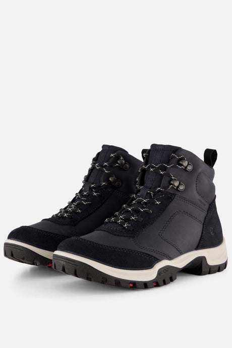 Ecco xpedition iii veterschoenen blauw leer - maat 42