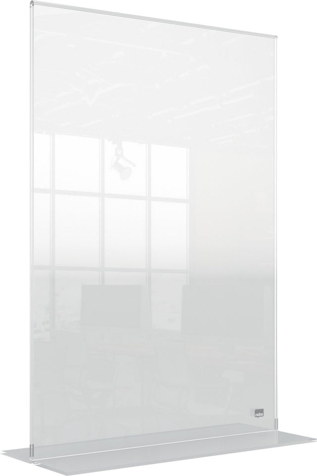 Nobo premium plus a3 vrijstaand posterframe informatiebord - dubbelzijdig - transparant acryl