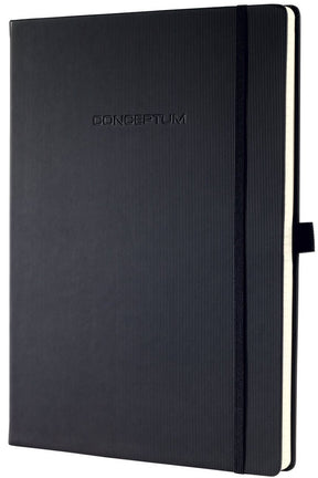 Sigel notitieboek conceptum pure a5 zwart hardcover 194 pagina's 80 grams blanco