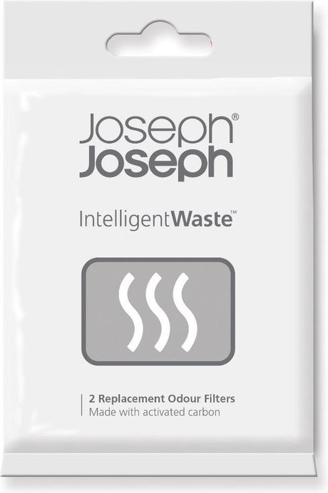 Joseph joseph vervangende geurfilters intelligent waste – actieve koolstoffilters voor totem, titan stack afvalsystemen - 2 pack