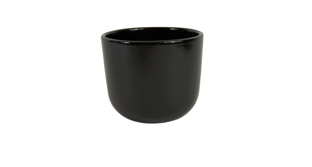 Pot boule zwart glans 10cm