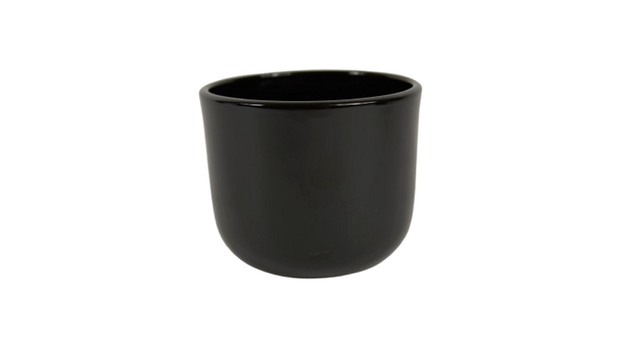Pot boule zwart glans 12cm