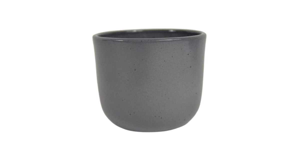 Pot boule graniet grijs glans 12cm