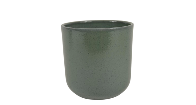 Orchideepot boule graniet groen glans 13cm