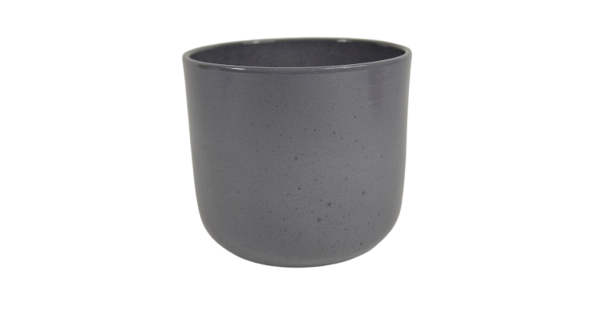 Pot boule graniet grijs glans 16cm