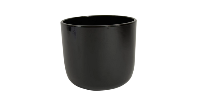 Pot boule zwart glans 22cm