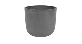 Pot boule graniet grijs glans 22cm