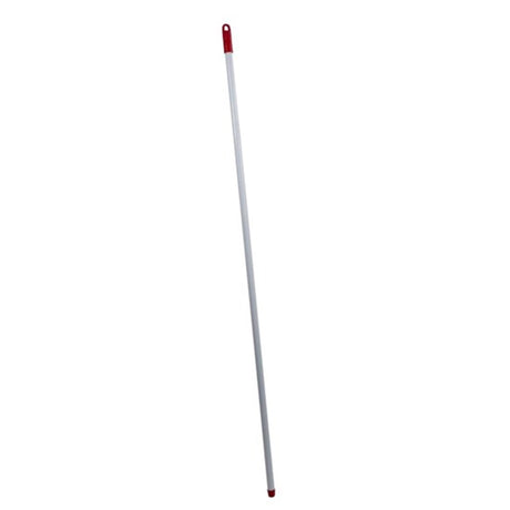 Luva bezemsteel metaal wit 140cm met schroefdraad