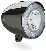 koplamp 706-B Retro 15 lux led batterij chroomzwart