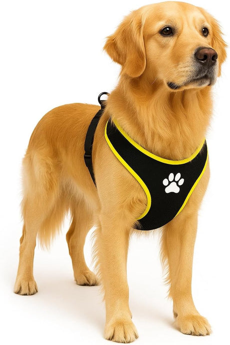 Flamingo harnas hond – honden tuigje – harnas hond anti trek – hondentuigjes – hondentuig anti trek – step go tasha – zwart – maat xl – a:65cm b:90-115cm x 20mm x 5mm xl