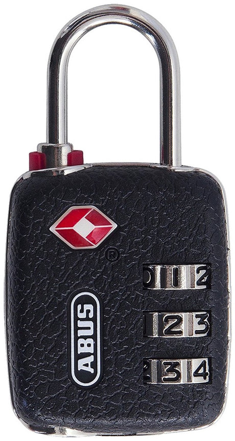 Abus bagagehangslot 146tsa 30 - tsa cijferslot voor koffers en tassen - zelfinstelbare 3-cijferige code - slotkast van kunststof - incl. naamplaatje - 60 x 30 x 15 mm - zwart