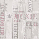 Noordwand behang urban friends coffee wooden planks beige en roze