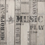 Noordwand behang urban friends coffee wooden planks grijs en zwart