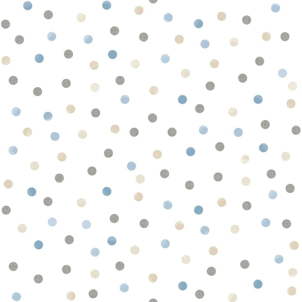 Noordwand noordwand behang baby confetti dots wit blauw grijs beige