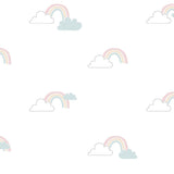 Noordwand noordwand behang baby clouds wit blauw roze