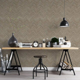 Noordwand noordwand behang topchic herringbone bruin