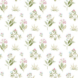 Noordwand behang blooming garden 6 flowers and plants wit en groen