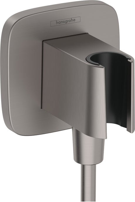 Hansgrohe fixfit q wandaansluitbocht - brushed black chrome (zwart)