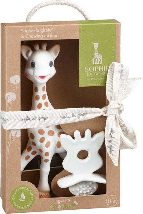 Sophie la girafe sophie de giraf so'pure bijtspeelgoed set - sophie de giraf so'pure bijtspeentje - 100% natuurlijk rubber - vanaf 0 maanden - 2-delig
