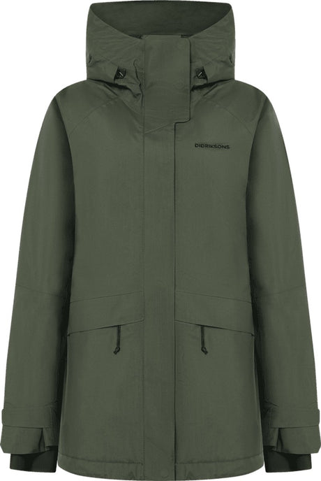 Didriksons essa wns jkt dames outdoorjas - deep green