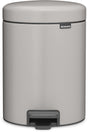 Brabantia newicon prullenbak - 5 liter - badkamer - soft grey