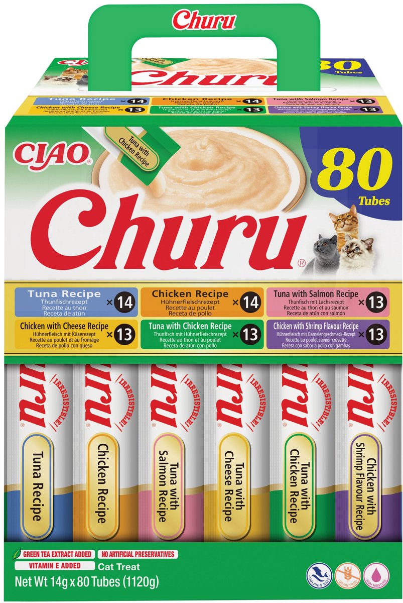 Inaba ciao churu creamy puree liquid kattensnack kip tonijn 80x14g