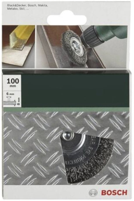 Bosch - schijfborstels voor boormachines - gegolfde draad, 100 mm 100 mm, 0,3 mm, 4500 o.p.m.