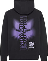 Fox head image phantom oversized fleece hoodie