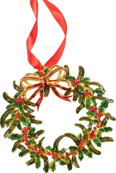 Villeroy boch - winter collag accessoires - metalen hanger xmas krans 12cm