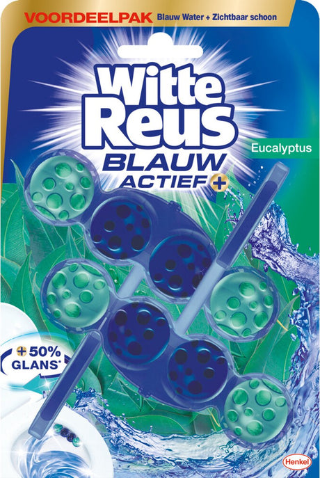 Witte reus toiletblok blauw actief eucalyptus 100 gram
