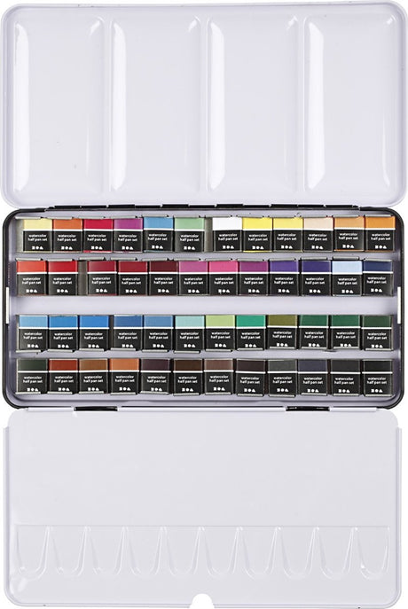 Creotime art aquarelverf standaardkleuren - 48 kleuren