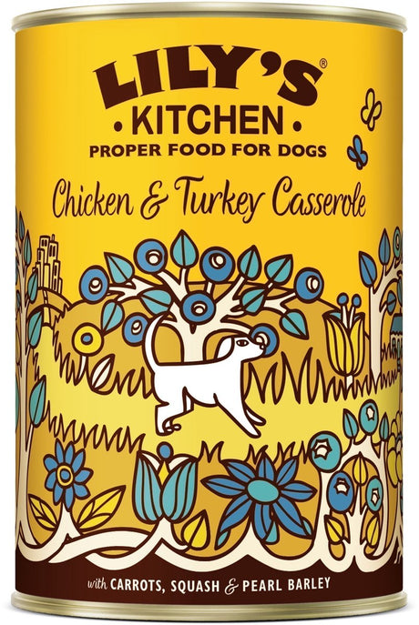 Lily's kitchen - hondenvoer - natvoer - chicken turkey casserole stoofpotje met kip en kalkoen - 6 x 400 g