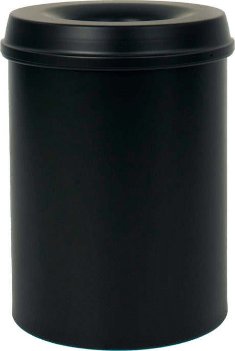 V-part - vlamdovende papierbak 15 ltr - steel - zwart