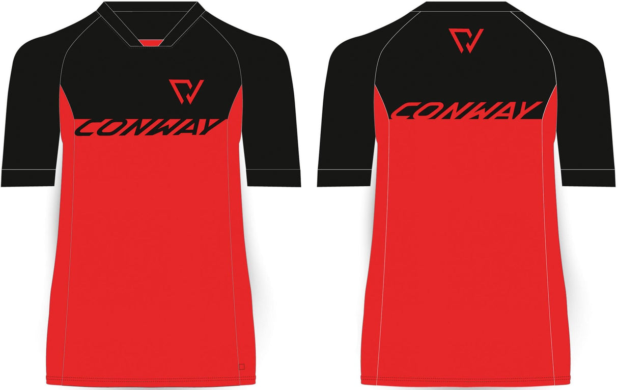 Conway shirt met korte mouwen trail jersey ss trail jersey ss size m black red