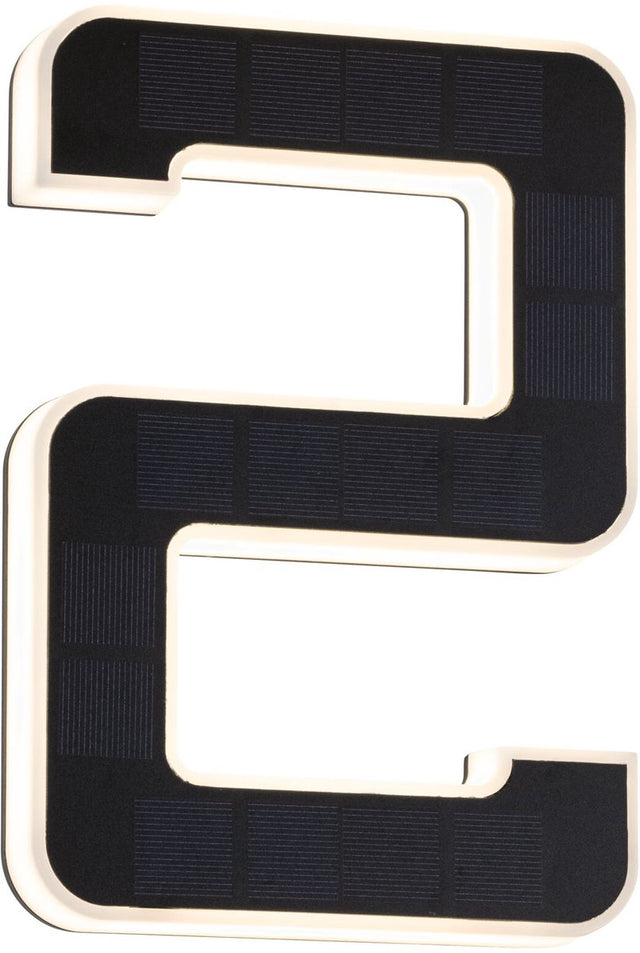 Paulmann solar led-huisnummerverlichting incl. verwisselbare accu nummer 2 ip44 3000k 6lm zwart
