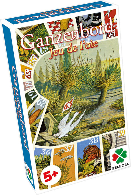 Tactic ganzenbord – bordspel – compacte editie – klassiek familiespel – vanaf 4 jaar – 2 tot 4 spelers