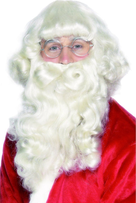 Vegaoo luxueuze kerstmanbaard voor volwassenen - verkleedattribuut - one size standaard