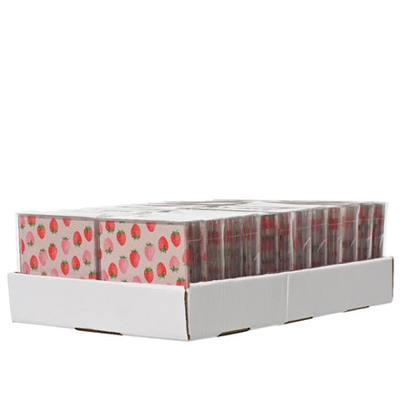 Decoris onderzetter aardbei glas 9x9cm