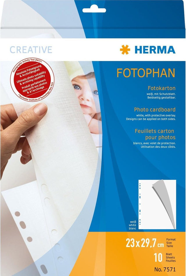 Herma fotobladen fotobox wit 10 vel